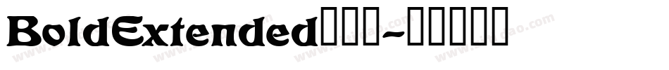 BoldExtended转换器字体转换