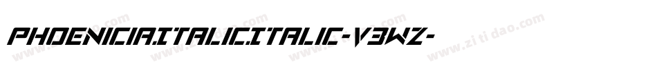 PhoeniciaItalicItalic-V3WZ字体转换