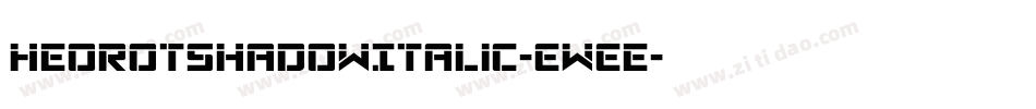 HeorotShadowItalic-EWEe字体转换