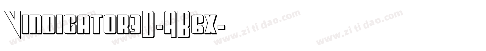 Vindicator3D-AB6x字体转换 Vindicator3D-AB6x字体转换
