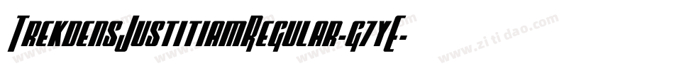 TrekdensJustitiamRegular-g7yE字体转换