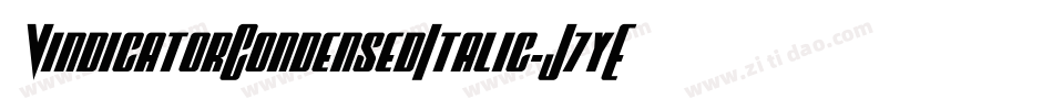 VindicatorCondensedItalic-J7yE字体转换