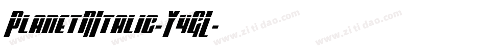 PlanetNItalic-Y4GL字体转换