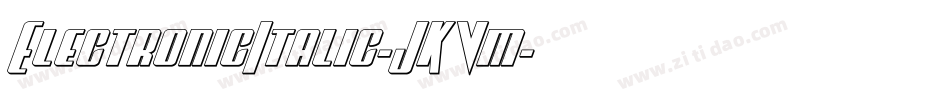 ElectronicItalic-JKVm字体转换