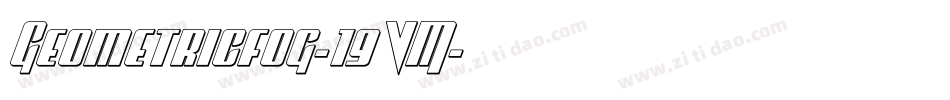 Geometricfog-19VM字体转换