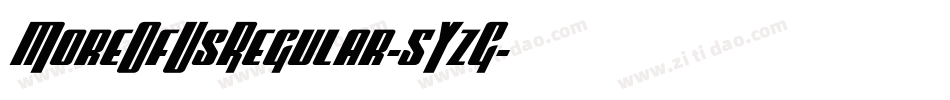 MoreOfUsRegular-5YzG字体转换