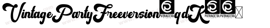 VintagePartyFreeversion-qdK2字体转换