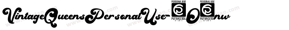 VintageQueensPersonalUse-2O1nw字体转换