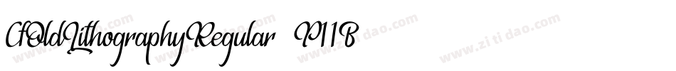 CfOldLithographyRegular-P11B字体转换