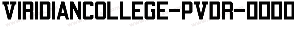 ViridianCollege-pVdr字体转换