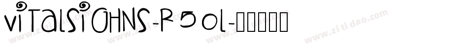 Vitalsighns-r50L字体转换
