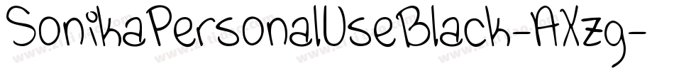 SonikaPersonalUseBlack-AXzg字体转换
