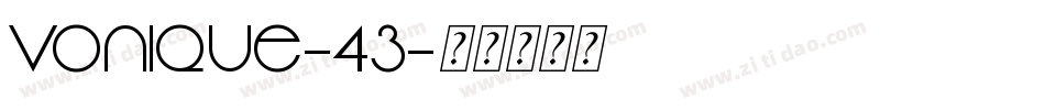 Vonique-43字体转换