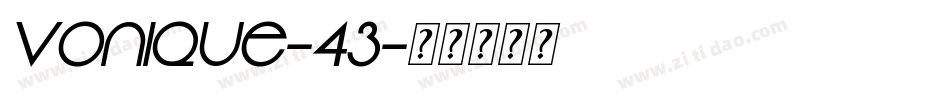 Vonique-43字体转换