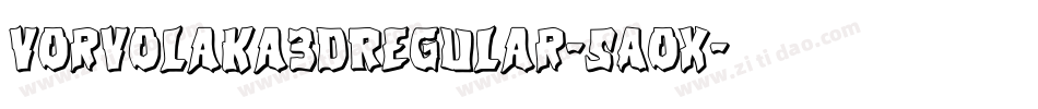 Vorvolaka3DRegular-5Aox字体转换
