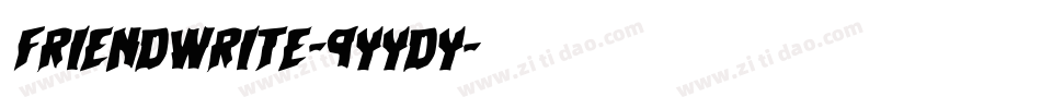 FriendWrite-9YYdy字体转换