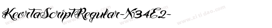 KeortaScriptRegular-X34E2字体转换