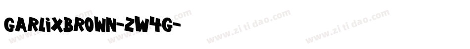 Garlixbrown-zW4G字体转换