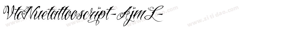 VtcNuetattooscript-AjmL字体转换