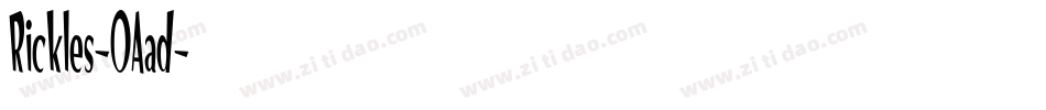 Rickles-OAad字体转换