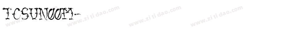 TCSUN00M字体转换