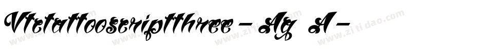 Vtctattooscriptthree-Aq6A字体转换