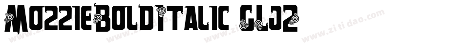 MozzieBoldItalic-GLjZ字体转换
