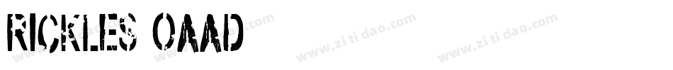 Rickles-OAad字体转换