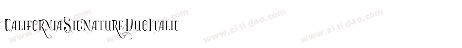 CaliforniaSignatureDuoItalic-8MRmz字体转换