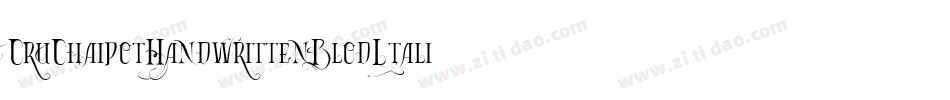 CruChaipotHandwrittenBlodLtalic-oRmz字体转换