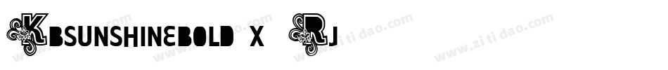 Kbsunshinebold-x4Rj字体转换