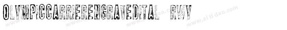 OlympicCarrierEngravedItal-RWYW字体转换