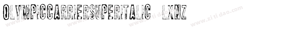 OlympicCarrierSuperItalic-LXnZ字体转换