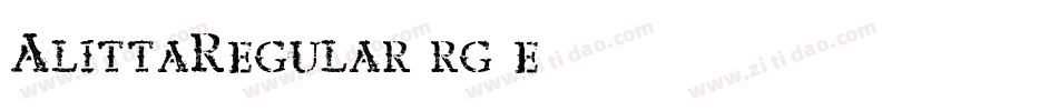 AlittaRegular-rg4e8字体转换