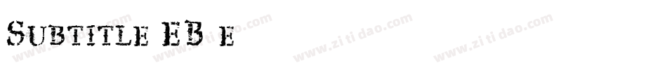 Subtitle-EB4e字体转换