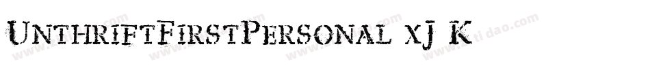 UnthriftFirstPersonal-xJ5K字体转换