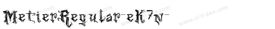 MetierRegular-eK7n字体转换