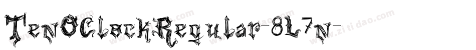 TenOClockRegular-8L7n字体转换