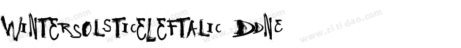 WinterSolsticeLeftalic-dDnE字体转换