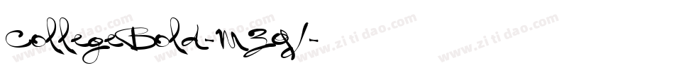 CollegeBold-MZqJ字体转换