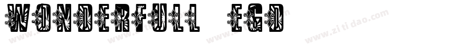 Wonderfull-7EgD字体转换