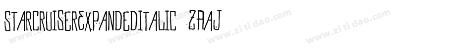 StarcruiserExpandedItalic-ZAaJ字体转换 StarcruiserExpandedItalic-ZAaJ字体转换