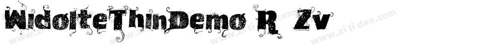 WidolteThinDemo-R2Zv字体转换 WidolteThinDemo-R2Zv字体转换