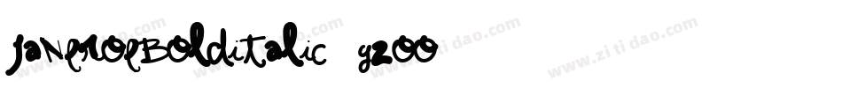 JaneRoeBoldItalic-Y2Oo字体转换
