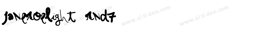 JaneRoeLight-rnd7字体转换