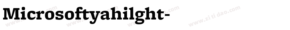 Microsoftyahilght字体转换