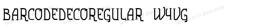 BarcodedecoRegular-W4VG字体转换