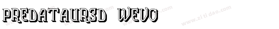 Predataur3D-WEvO字体转换