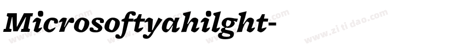 Microsoftyahilght字体转换