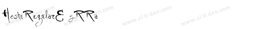 HoshiRegularE-zRRa字体转换